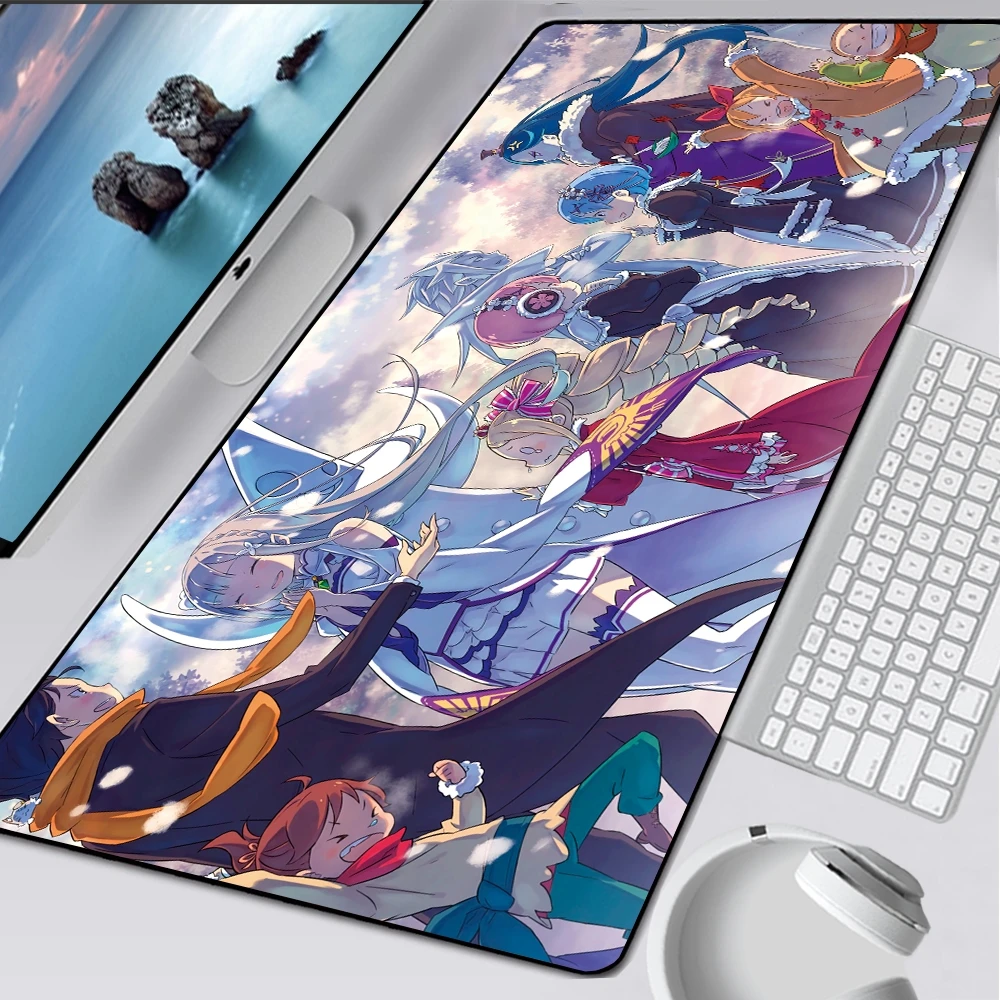 

Re Zero Multi-color Customized HD Printing Gaming Mousepad Computer Lock Edge Desk Pad pc gamer completo Large Mouse Pad
