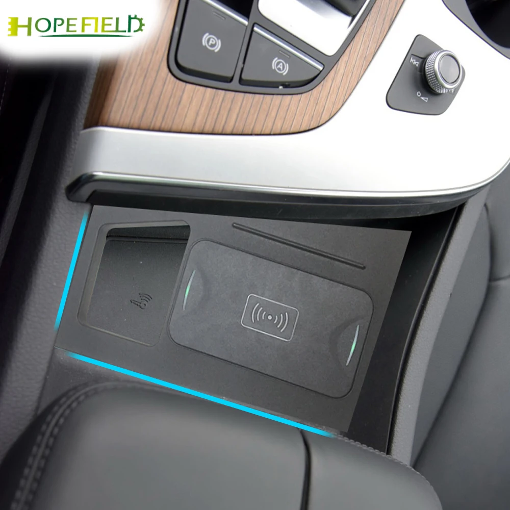 15w wireless charger for audi q7 2017 2018 fast charging board qi quick charge panel mount phone holder car accessories free global shipping