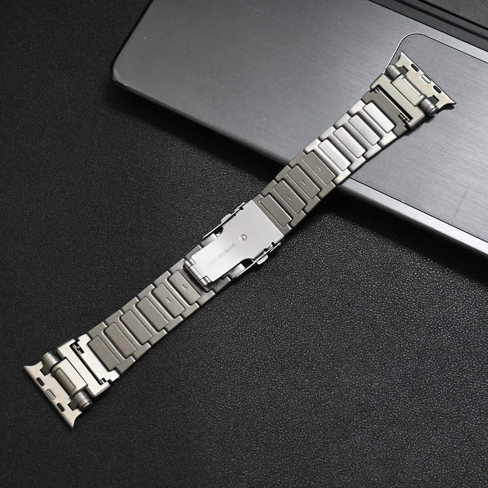 Титановый ремешок для Apple Watch Ultra браслет iWatch Series 10 9 8 7 6 5 Se 44 мм 45 46 роскошный