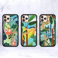 cute sloth phone case silicone pctpu case for iphone 11 12 13 pro max 8 7 6 plus x se xr hard fundas