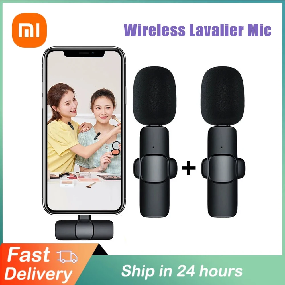 

Xiaomi Wireless Lavalier Microphone Audio Video Professional Karaoke Microphone Noise Reduction Mini Mic For Facebook Recording
