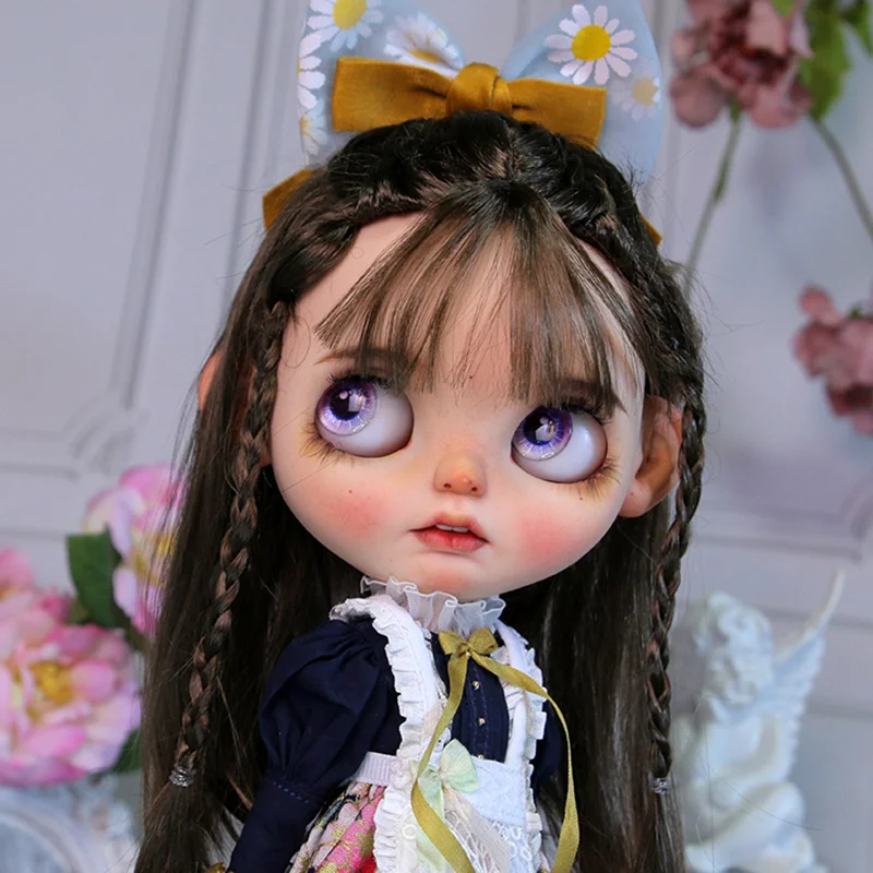 

Парик для шарнирной куклы, аксессуары для кукол блайз, игрушка, Длинные заплетки, Имитация волос, искусственная воздушная челка из мохера, п...