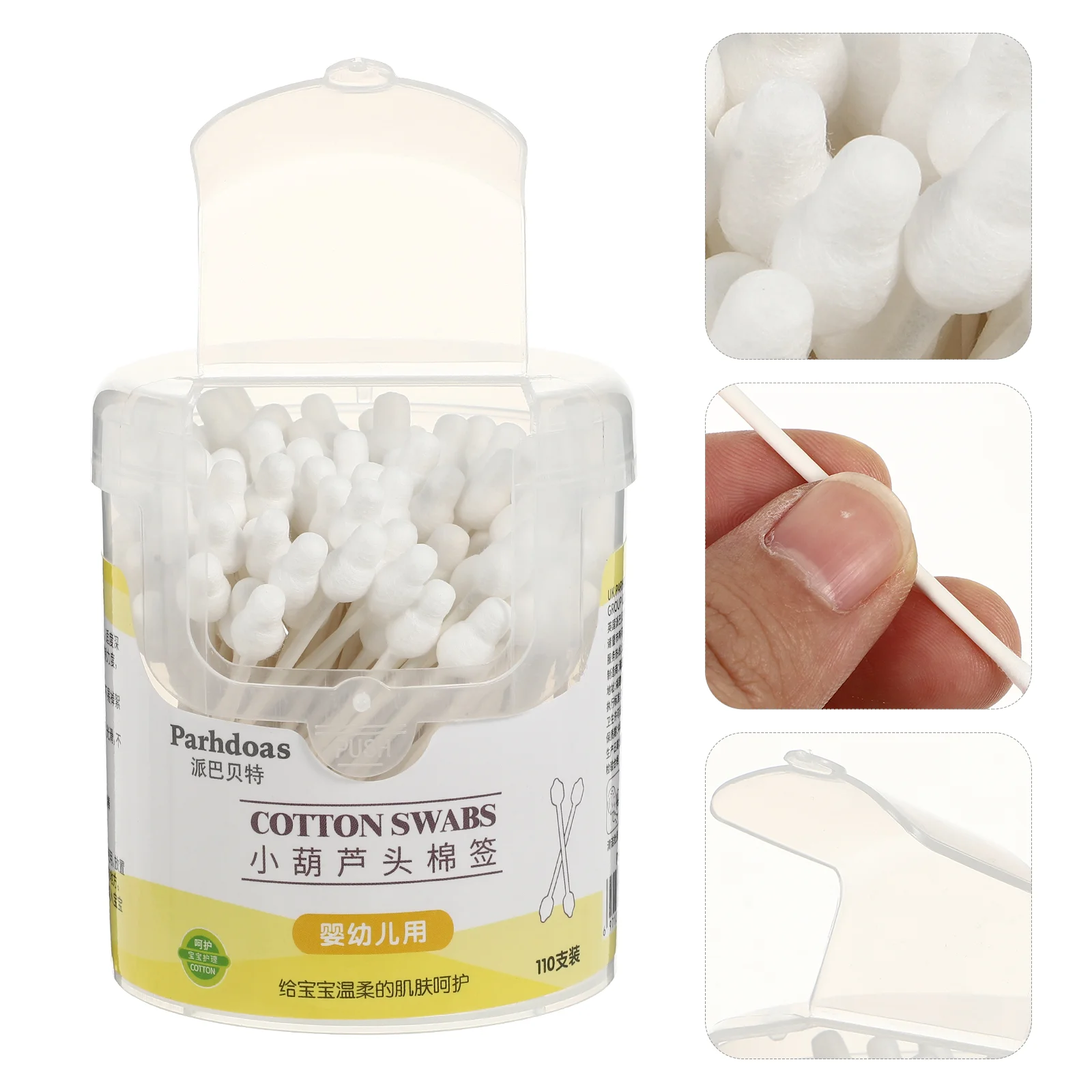 

Cotton Swabs Baby Buds Cleaning Swab Ear Qtip Organic Safety Earbuds Tipped Sterilecleaner Makeup Q Stick Applicator Tip