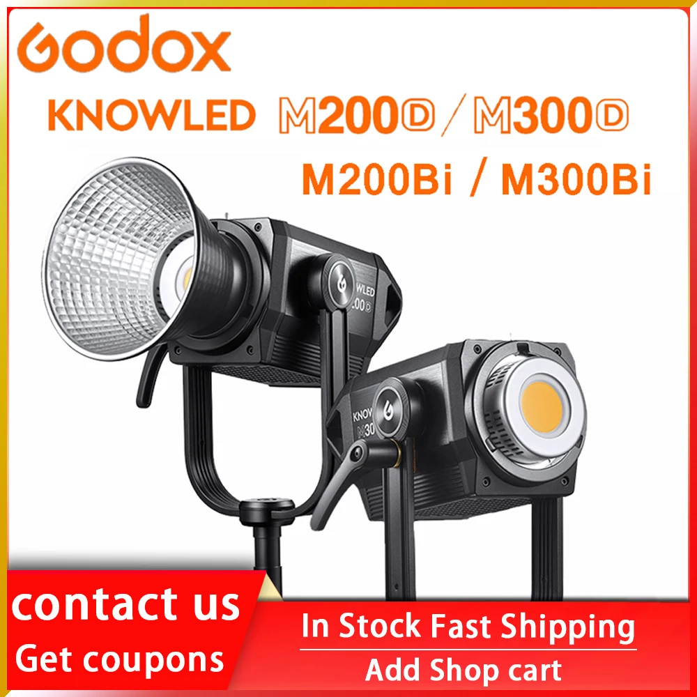 

Godox KNOWLED Prodessinal 5600K Continuous Light LED Video Lights Photography Lamp DMX APP Control M200D M300D M200Bi M300Bi