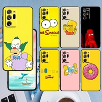 the simpson boy family for samsung note 20 ultra 10 pro lite 9 8 f52 f42 f22 m21 m60s m62 m31 m12 m32 black tpu phone case