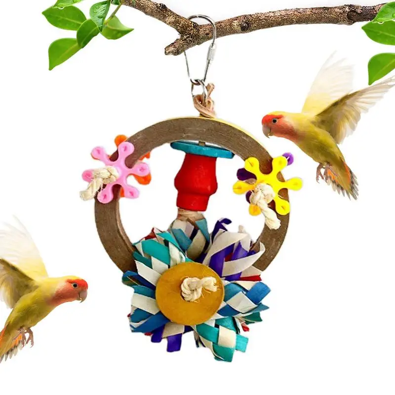 

Parrot Chewing Toy Colorful Paper Strip Cage Toy Paper Material Bird Accessories For Budgies Lovebirds Cockatiels Parakeets