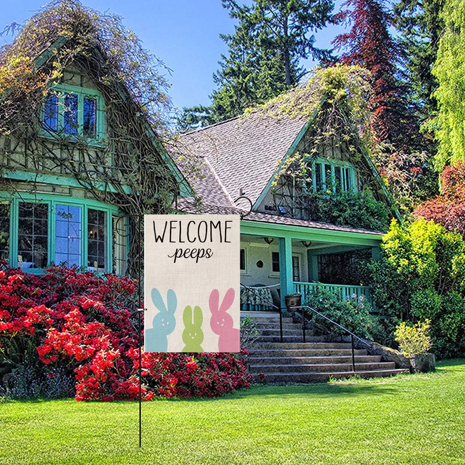 Двусторонний Пасхальный декоративный флаг вертикальные пасхальные садовые