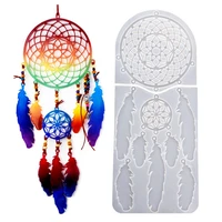 dream catcher diy epoxy resin crystal silicone mold making tools dreams catcher mold for diy necklaces keychains earrings