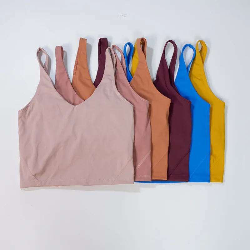 Women NWT Sports Bra Running Vest Fitness Yoga Vest Fitness Vest U-shaped Bra Fitness Jogging With Lined Chest Pad Custom Logo