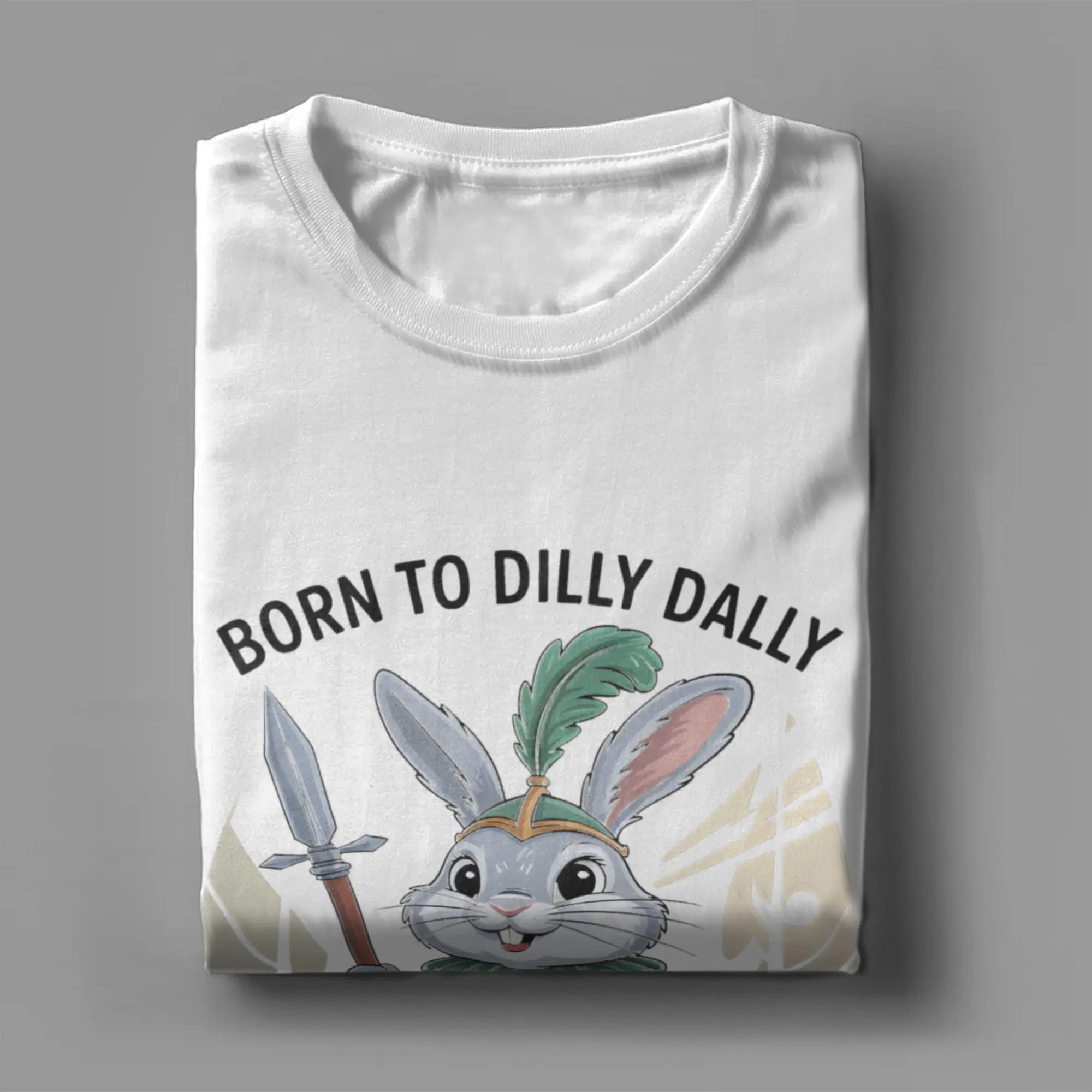 Фото Мужские и женские футболки Born To Dilly Dally Forced To Lock In из чистого хлопка, футболка с коротким рукавом, футболка с круглым вырезом, одежда больших размеров №4