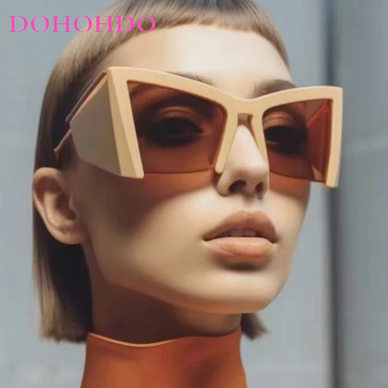 DOHOHDO большие солнцезащитные очки кошачий глаз женские тенденции люксовый бренд