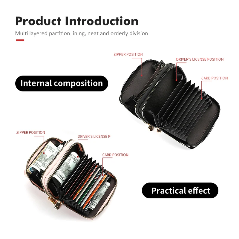 Универсальный многофункциональный бумажник большой емкости для удостоверения