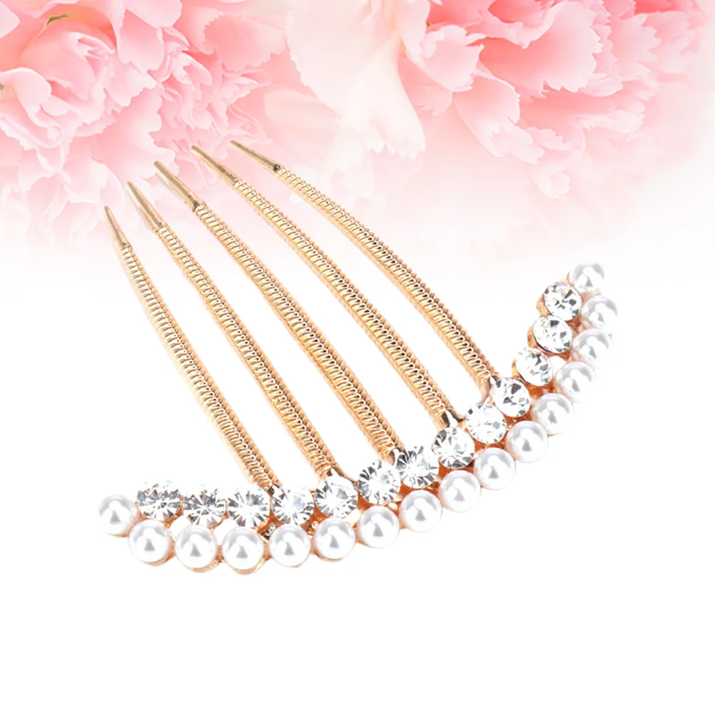 

Womens Hair Accessories Beaded Hair Combs Women Alloy Bride Hair Comb Crystal Hairpin Hair Insertion Comb Miss