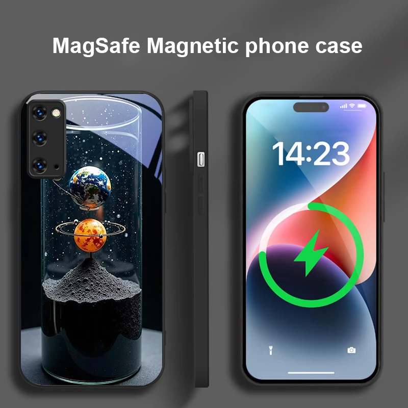 Фото Dream Bottle Universe для Magsafe Samsung S 25 S8 S9 S10 S20Ultra S21 Pro S22 Plus S23 FE S24 Ultra S25 Edge Glass Чехол для телефона №3