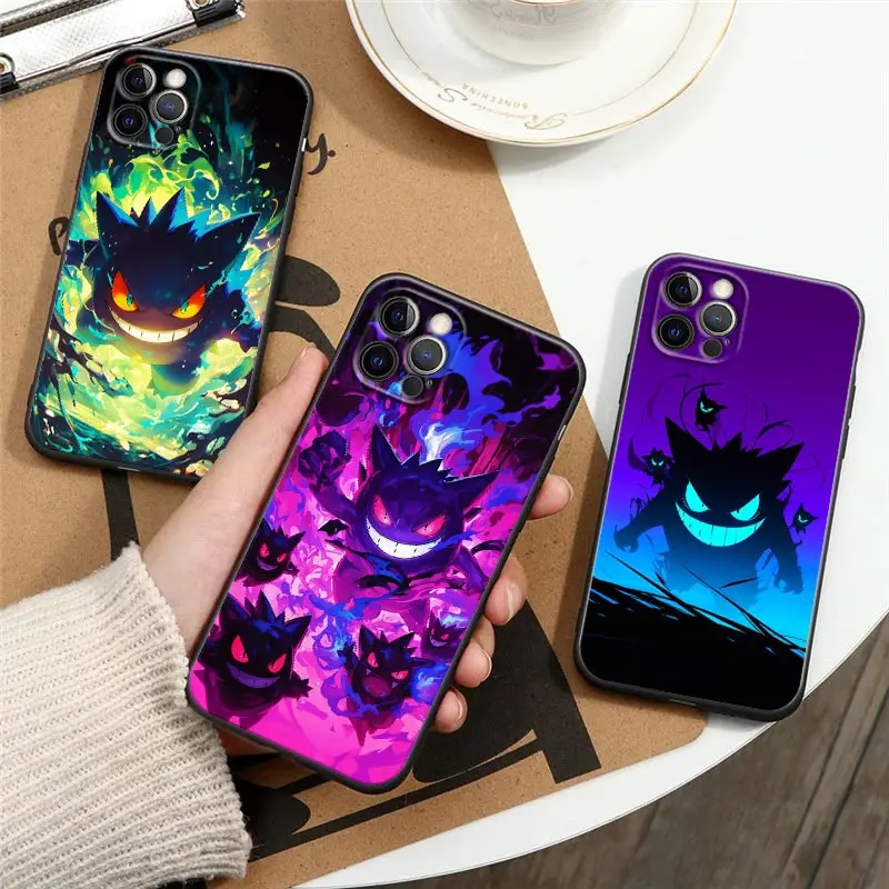 Чехол для телефона Gengar Ghost Pocket Monster в стиле аниме Apple iPhone 16 15 14 13 12 11 Pro Max XR XS 7 8 Plus