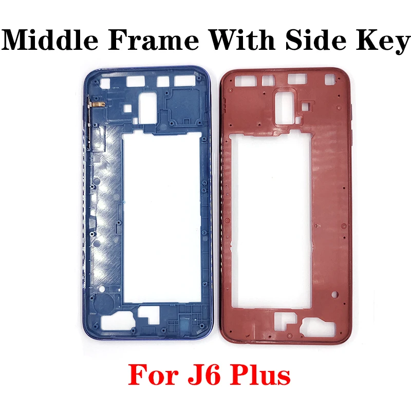 Фото Высококачественная средняя рамка для Samsung J6 Plus J6+ 2018 J610F J610G J610FN, корпус, лицевая панель, запчасти для ремонта №1