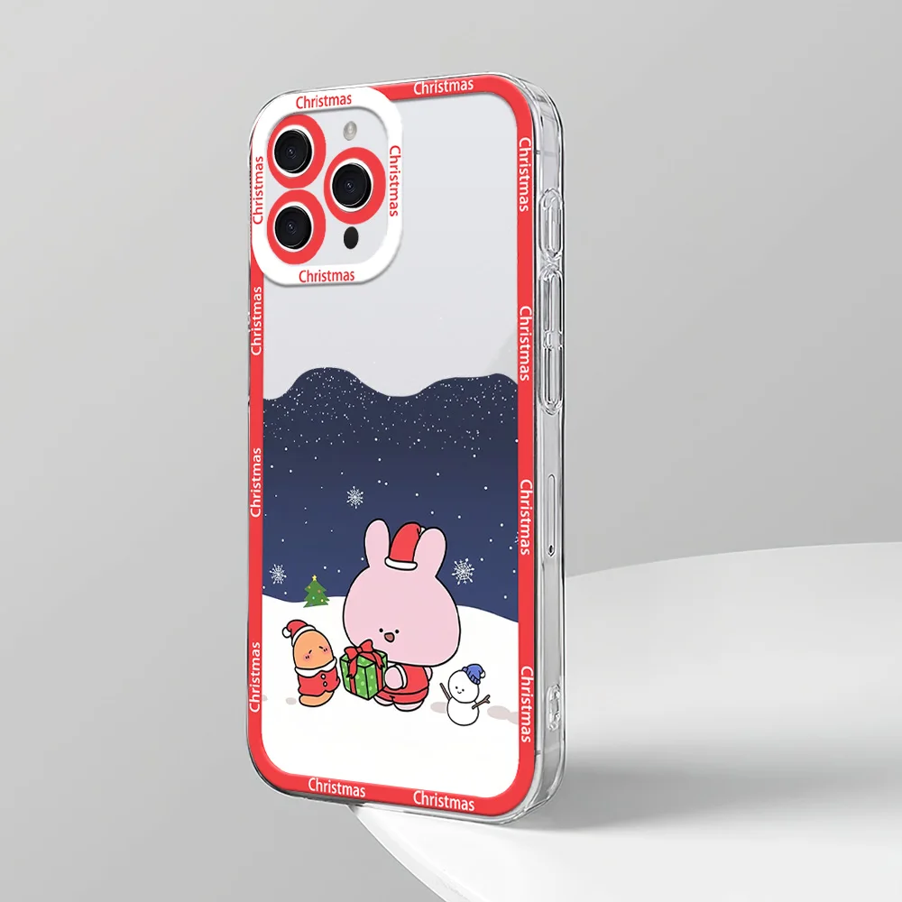 Рождественский чехол A-Asamimichan Cute Bunny для телефона Samsung S24 S23 S22 S21 A55 A54 A35 FE PLUS с