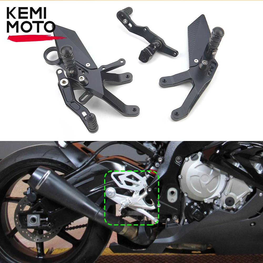 

For BMW S1000RR 2018 2017 S1000R HP4 Foot Pegs Shift Lever Brake Kit Rear Sets Heighten Pedal Adjustable Rearsets Accessories