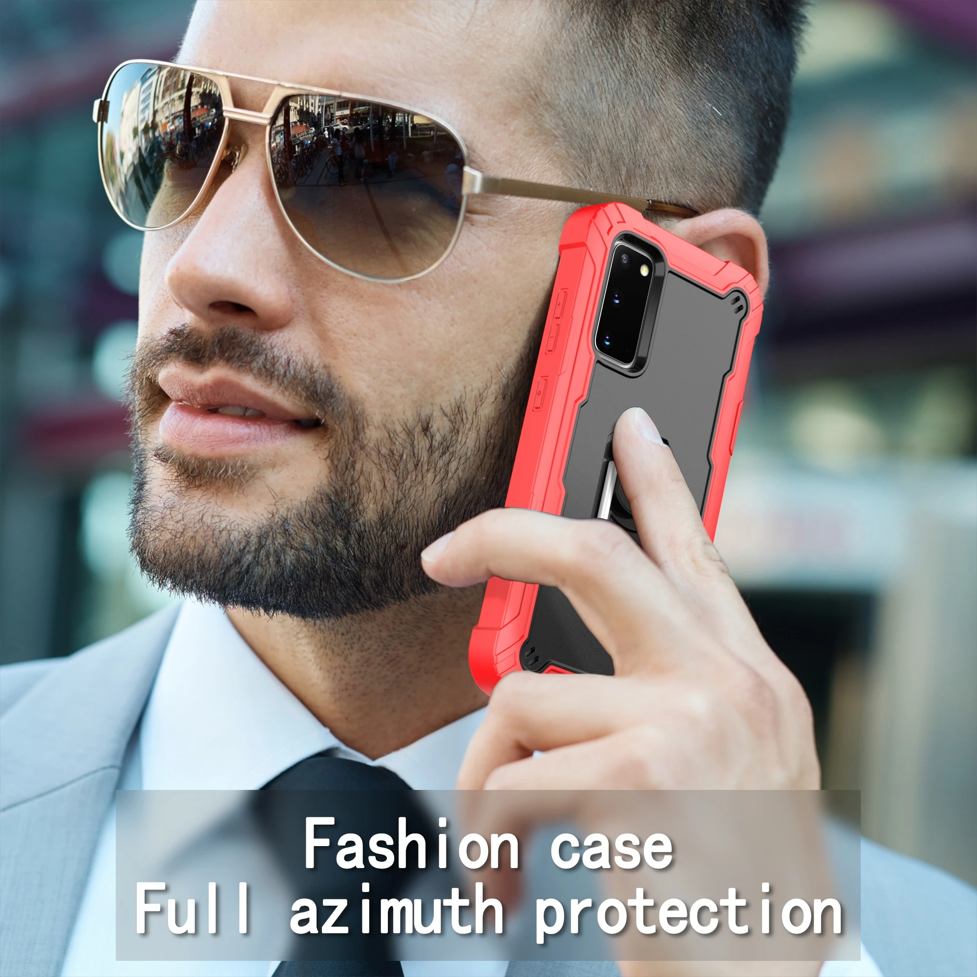 Shockproof Phone Case For Samsung Galaxy S20 Fe 5g Stand 3-in-1 Drop Protective Cover For A12 A32 A52 A72