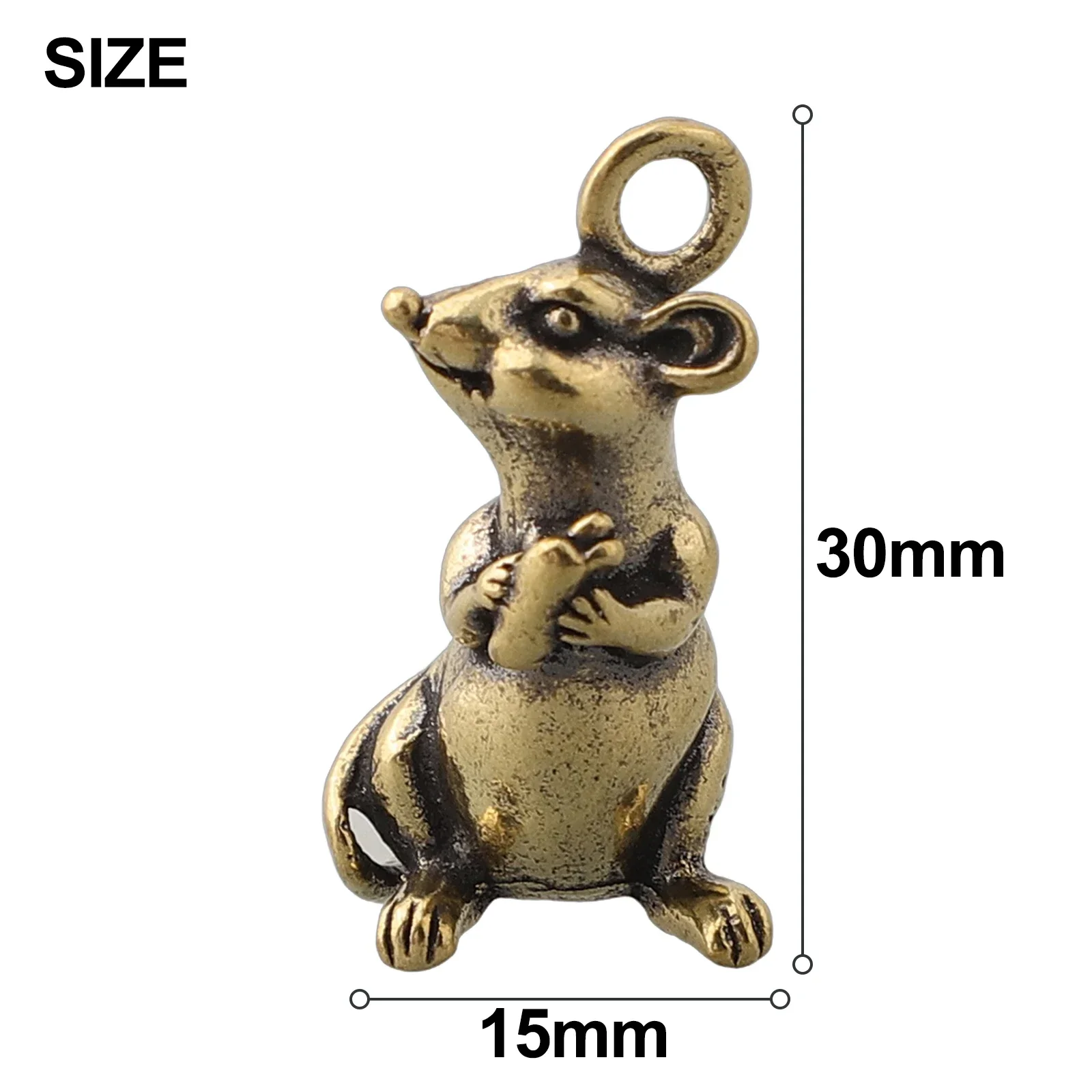 Латунный кулон в виде крысы офисный орнамент статуя 1 шт. 30*15*16 см украшение