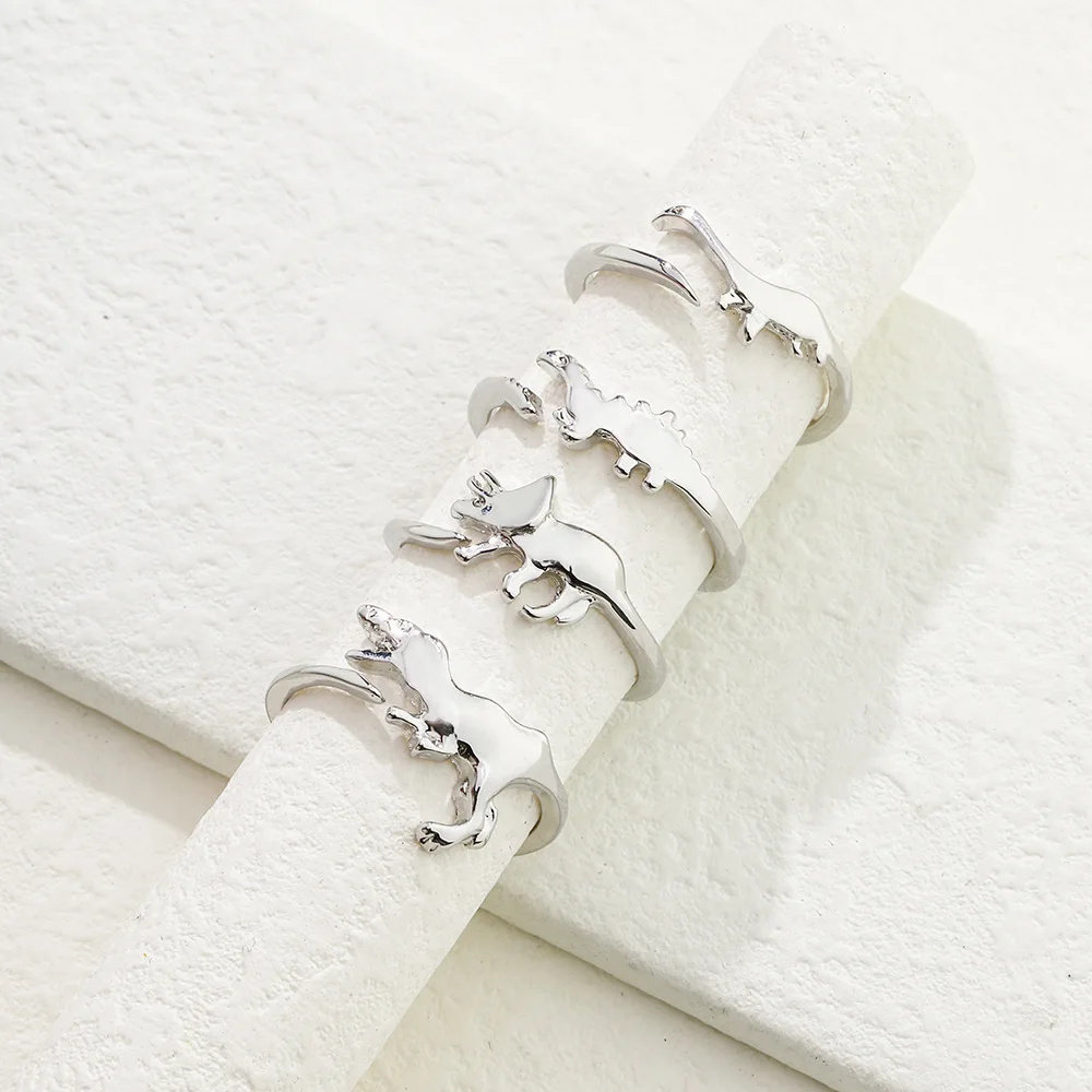 

New Style Irregular Alloy Animal Dinosaur Ring Fashion Jewelry Independent Packaging Ring Jewelry for Girls and Women