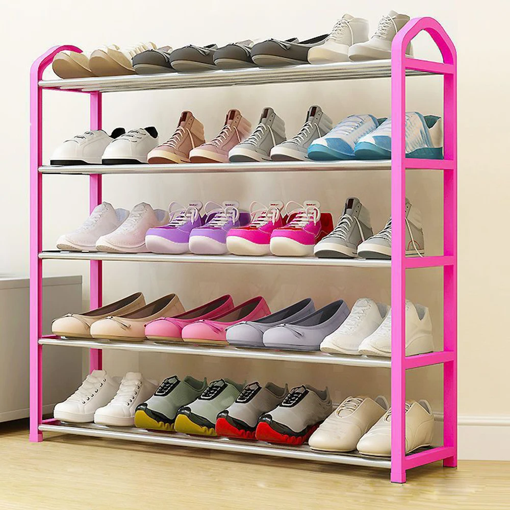 

Simple Shoe Rack High Toughness Plastic Small Storage Rack Galvanized Steel Pipe Environmentally Friendly Materials Multilayer