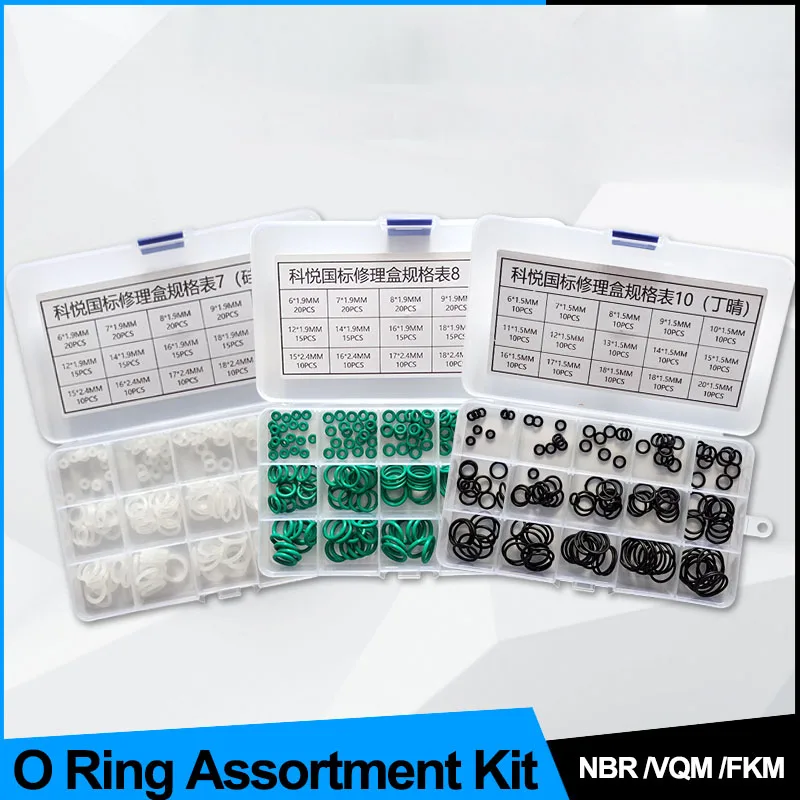 Universal NBR O Ring Gasket Assortment Kit for Plumbing Automotive Faucet Repair Nitrile Rubber Sealing Washers Set |