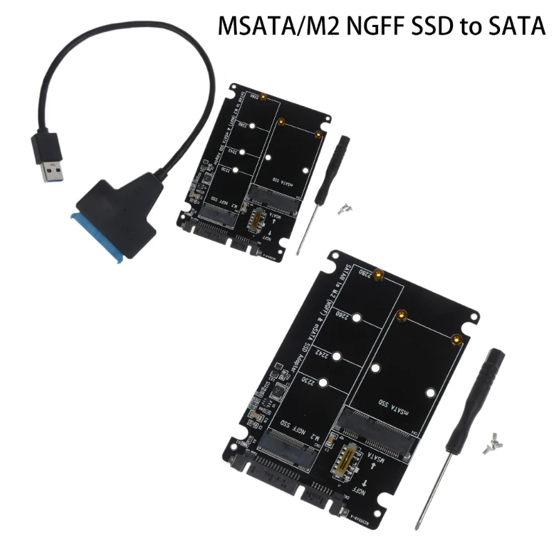 6Gps для M.2 NGFF Msata SSD to Sata 3.0 2,5-дюймовый адаптер для портативных ПК с дополнительной картой