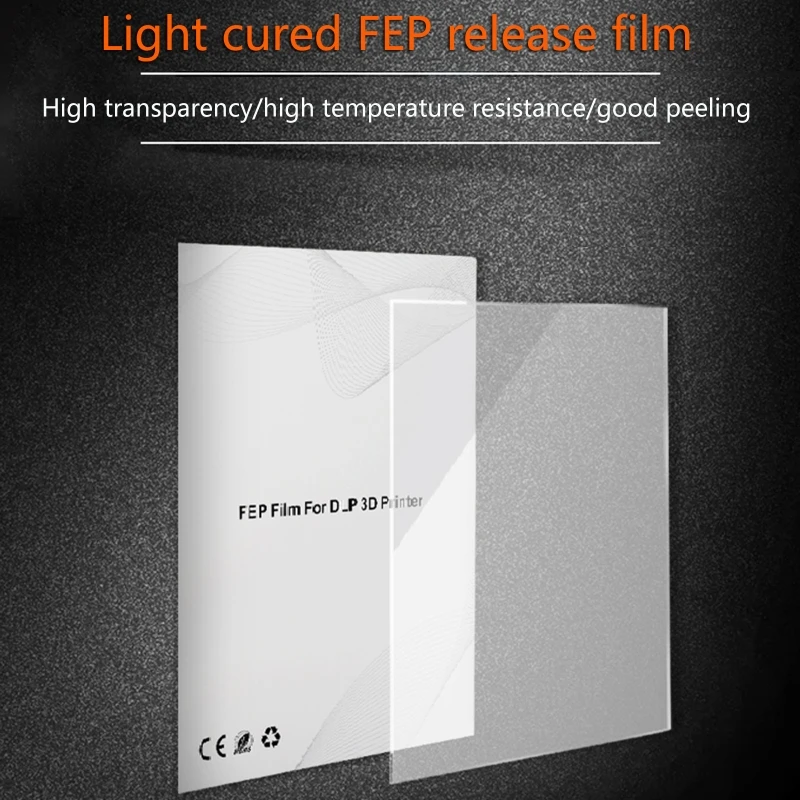 

2 Pack FEP Release Film 200 x 280mm SLA/LCD FEP Film Sheet for Resin 3D Printers, Thickness 0.1mm