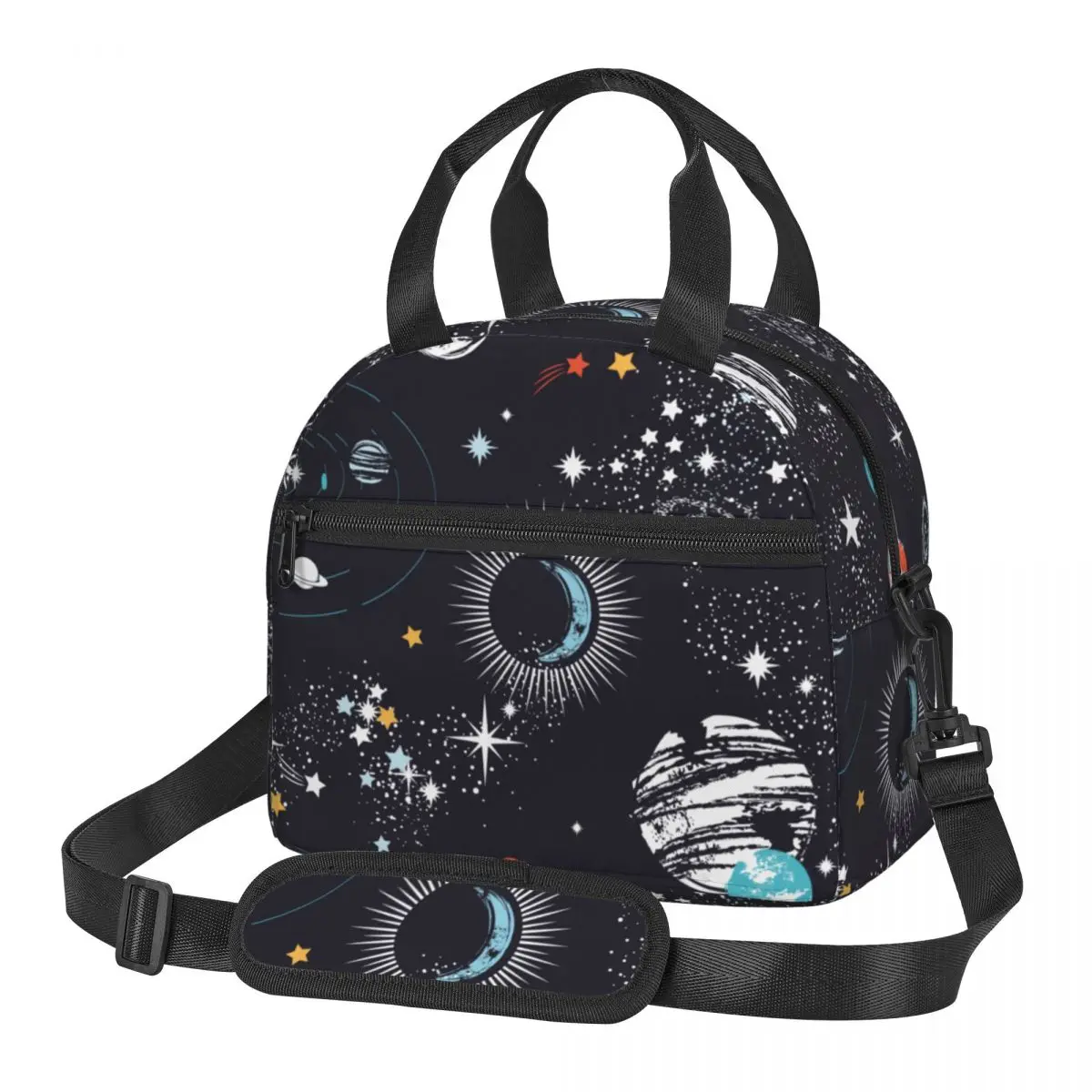 

Insulated lunch bag For Women Kids Space Galaxy Constellation Zodiac Star Cooler Bag Thermal bag Portable Lunch Box Ice Pack