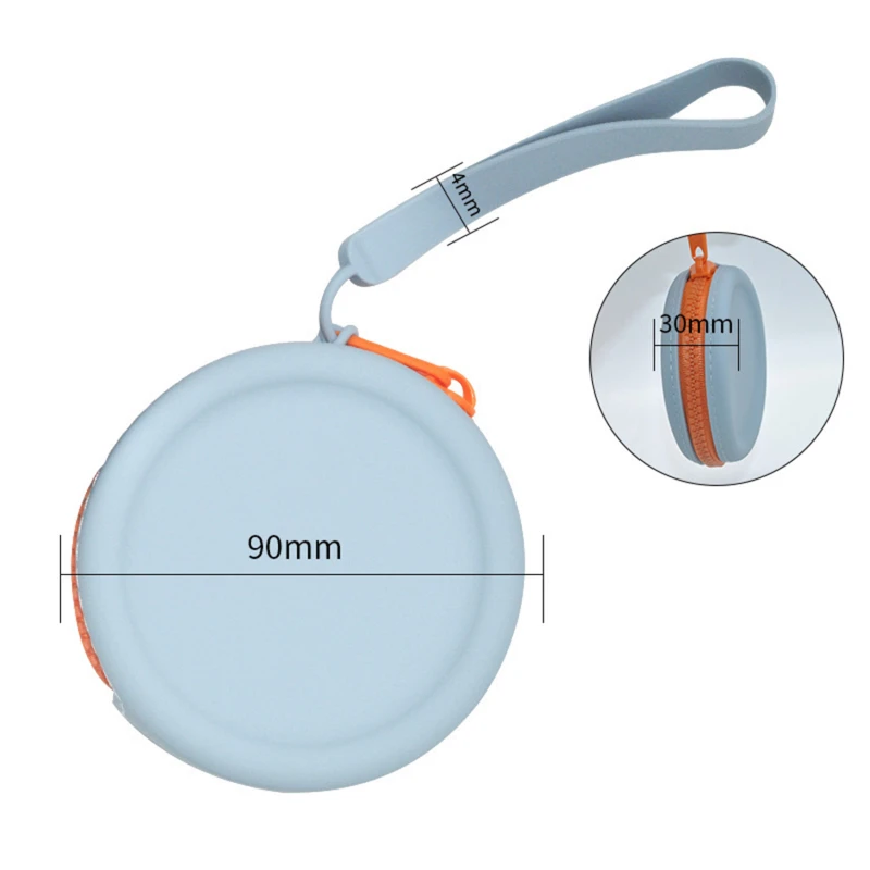 Милый Круглый Силиконовый Кошелек Для Монет Мини-кошелек Держатель Ключей