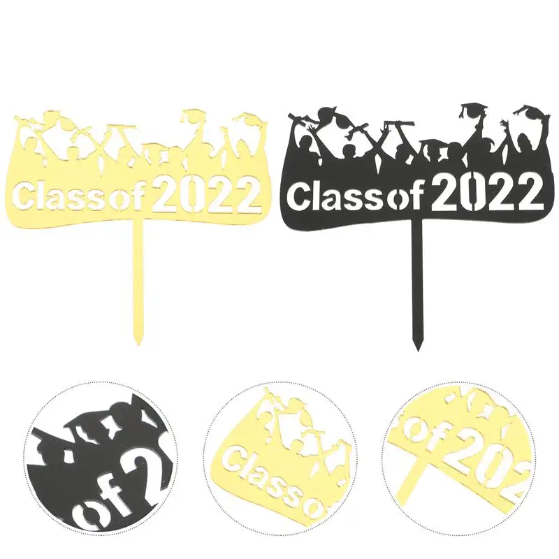 

10pcs Class of 2022 Cake Topper Congrats Grad Cupcake Wrapper for 2022 Graduations College Celebration Party Cake Decorations