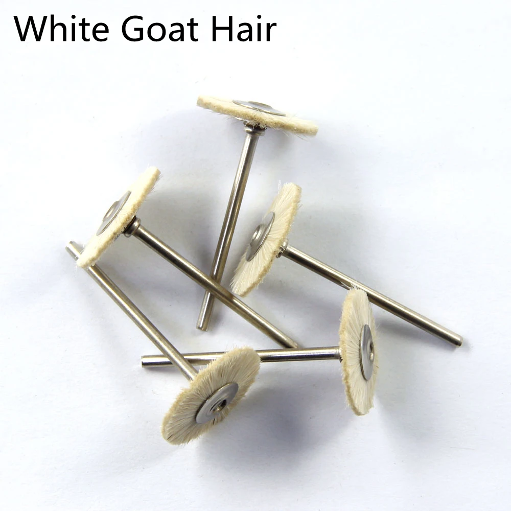 

#01G22 #5 шт./упаковка, полировка зубов, белая щетка из козьей шерсти, шлифовка, керамика/металл/нефрит/ювелирные изделия, стоматологические сверла