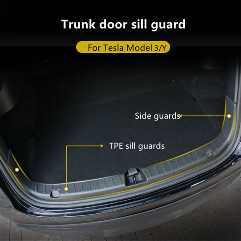 Защитная резиновая Накладка на порог для Tesla Model Y/3