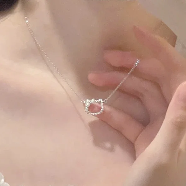 Милые аниме HelloKittys ожерелье милая мультяшная цепочка до ключиц алмазная подвеска