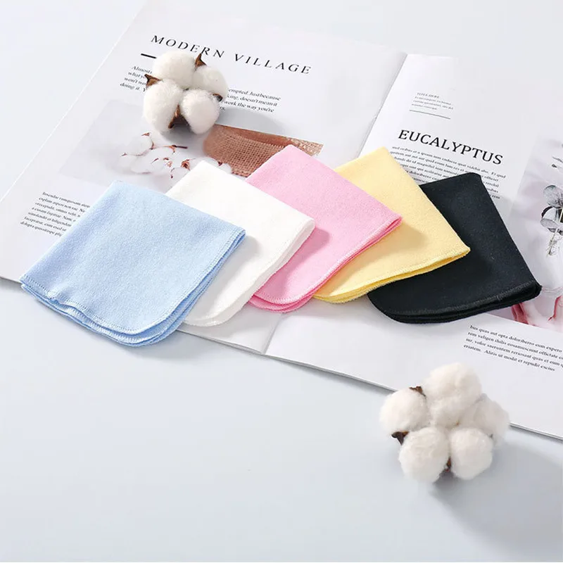 

5Pcs/Lot Baby Handdoek Pure Kleur Effen Baby Kleine Handdoek Voor Baby Vierkante Handdoek Baby Zakdoek Bib