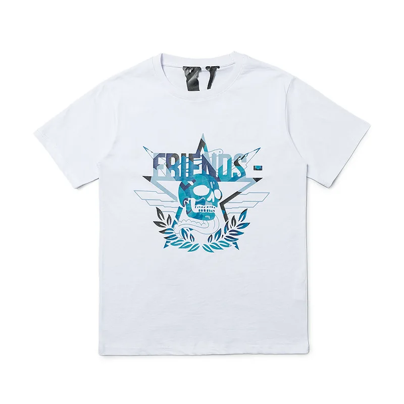 

100% Cotton VLONE Men T Shirt Original Brand Streetwear Women's T-shirt USA Summer Short Sleeve Harajuku Hip Hop Tshirt