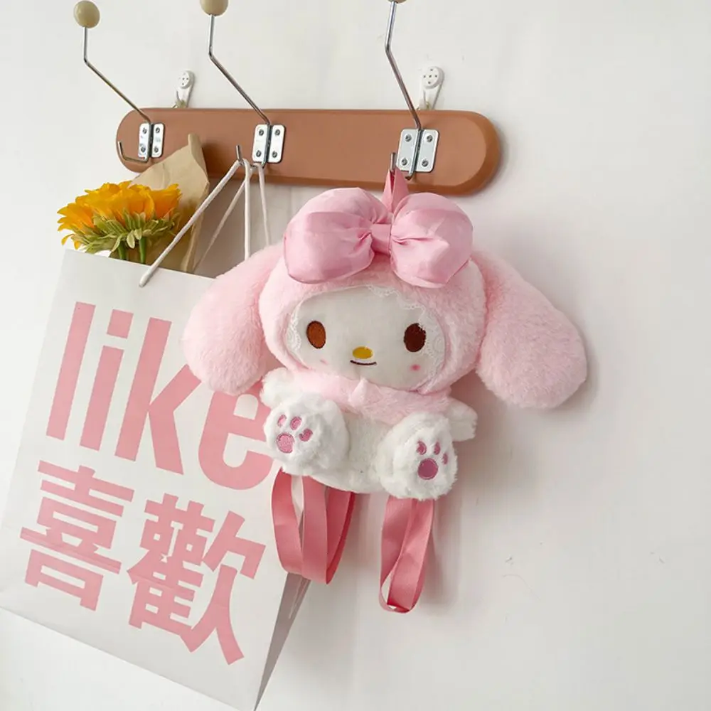

Kawaii Stuffed Sanrio My Melody Plush Backpack Animals Dolls Toys Plushie Bag Anime Cartoon Shoulder Backpacks Bag Girl Gift