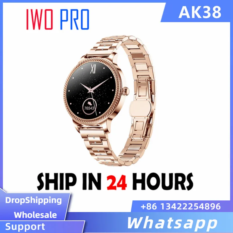 

AK38 1.09 inches Colorful LCD Ladies Smart Watch Sleep Heart Rate Monitoring Music Control Remote Camera IP68 Waterproof Watch