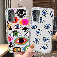 evil eyes transparent clear phone case for huawei honor mate p30 p20 p50 p40 50 8x 9c 8a lite pro plus