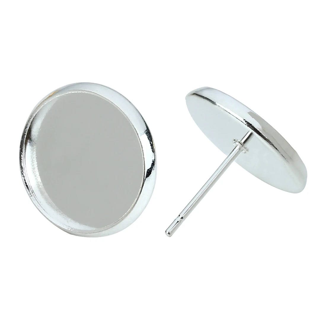 20pcs/Lots 8/10/12/14mm Brass Plated Ear Pin Holders Accessories for Women Jewelry Making Charms Fashion Earrings Wholesale