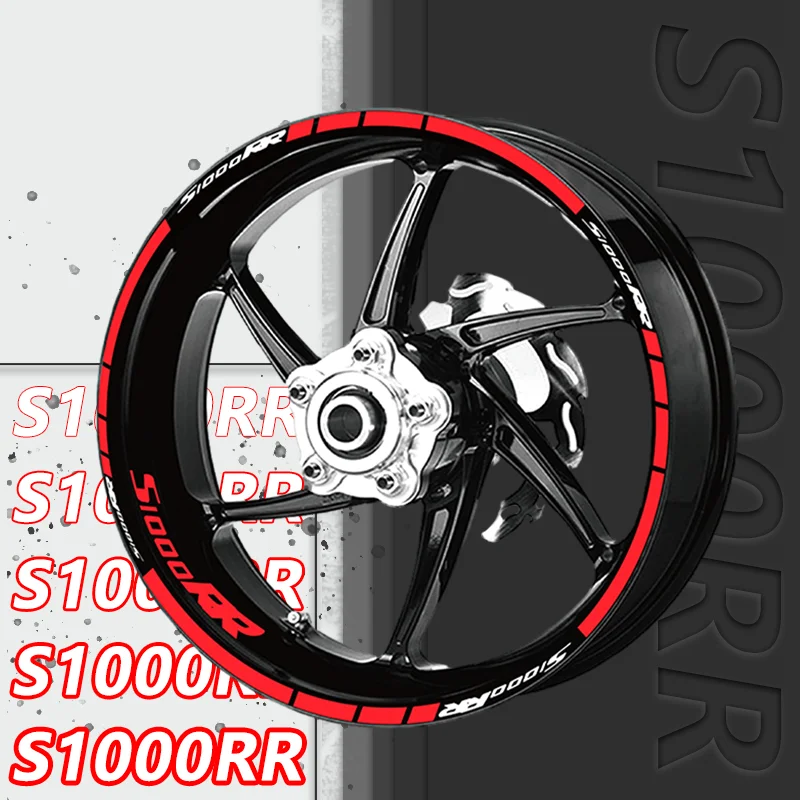 Фото Новинка 2023 года для S1000R S1000RR s1000r s1000rr, наклейка на колесо мотоцикла, полосатый тир, наклейки на ступицу, светоотражающий обод, светоотражающие наклейки №1