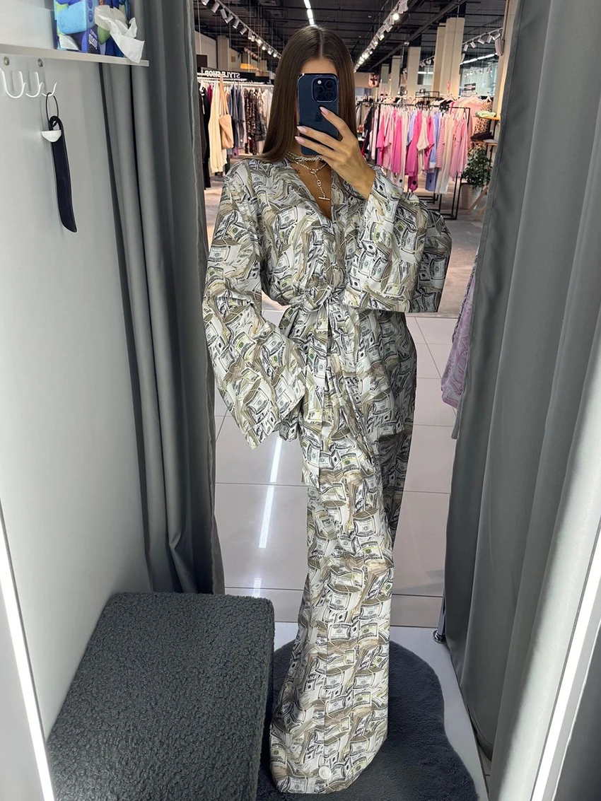 Женский пижамный комплект Marthaqiqi пикантная ночная рубашка с V-образным вырезом и