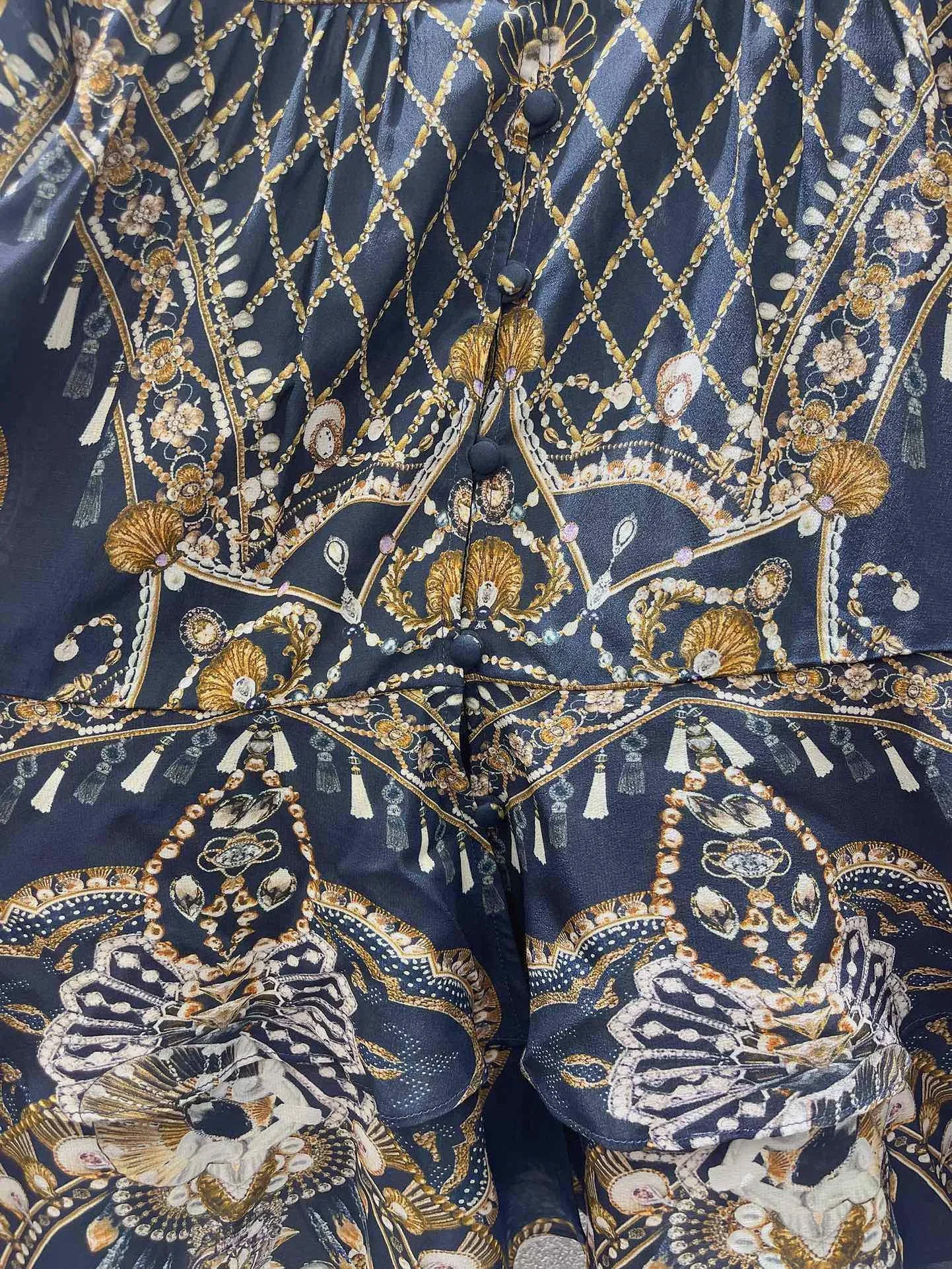 Женское мини-платье из 100% шелка с V-образным вырезом и рукавами-фонариками