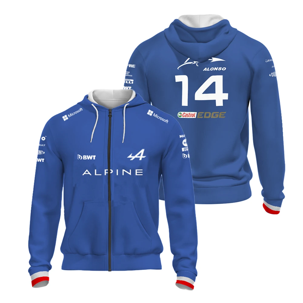 

2022 New Hot Selling F1Alpine Team Zipper Hoodie Men And Women Racing Extreme Sports Enthusiasts Sports Plus Size Jacket