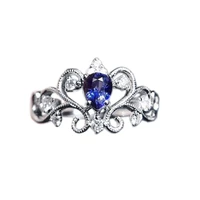 colife jewelry vintage 925 silver tanzanite ring for party vvs grade natural tanzanite ring silver gemstone ring gift for girl