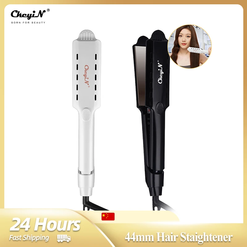 

CkeyiN 44mm Hair Straightener Electric Ceramic Fast Heating Straightening Iron 5 Temperature Setting Hair Styling Tool Flat Iron