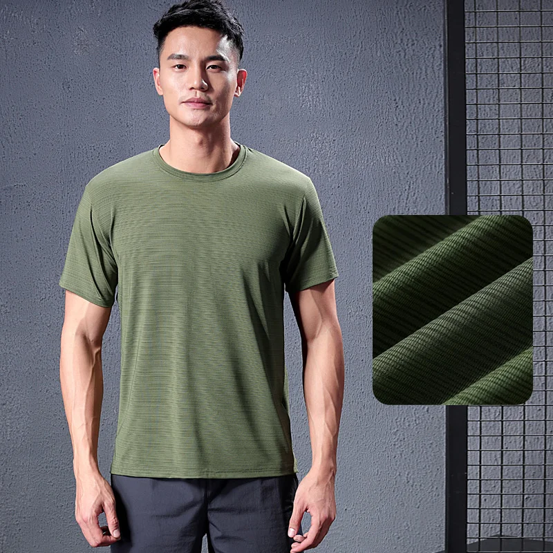 

2022 new short sleeve men's summer slim fit T-shirt solid color running basketball round neck half sleeve quick drying fitness