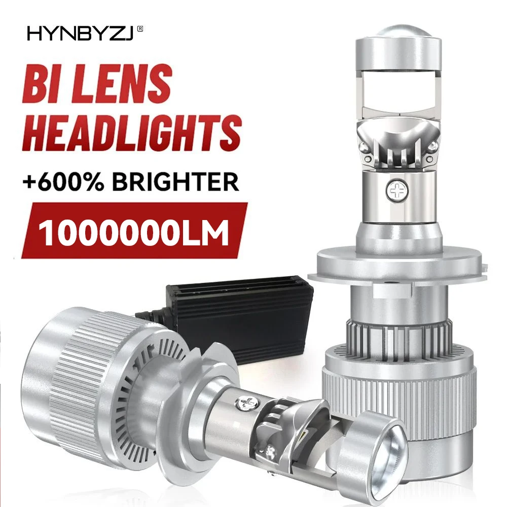 HYNBYZJ 4300K H4 Bi светодиодный объектив проектора 1000000 LM 800W Светодиодные фары Лампы H7 6500K H8 H9 9005 9006 HB3 HB4 H11 9012 Автомобильные фары