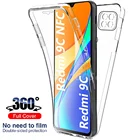 Двухслойный чехол 360 дюйма из поликарбоната и силикона для Xiaomi Redmi 9C NFC 9T 8A 9AT, чехол на весь корпус Redmi Note 10 Pro Max 9S 8T 10s 9 Pro, чехлы